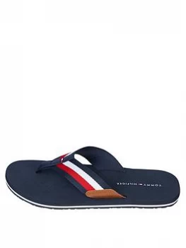 Image of Tommy Hilfiger Corporate Hilfiger Beach Sandals - Desert Sky Navy , Desert Sky Navy, Size 8, Men