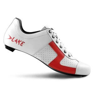 Image of Lake CX1 Nylon Road Shoe White/Red 44