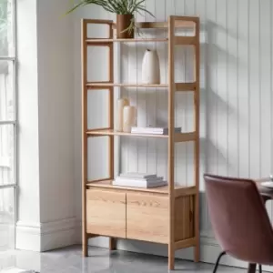 Image of Crossland Grove Valencia Open Display Bookcase Oak