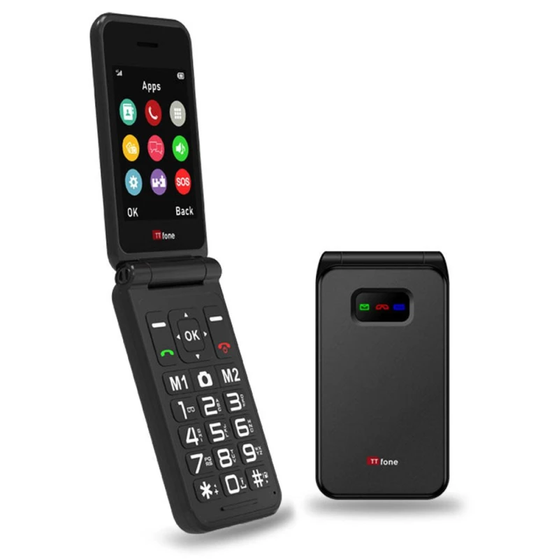 Image of TTfone TTfone Flip 4G Mobile: Big Button, Emergency Assistance, USB C Cable, GiffGaff Pay As You Go