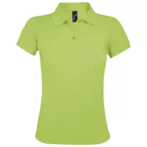 Image of SOLs Womens/Ladies Prime Pique Polo Shirt (L) (Apple Green)