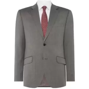 Image of Howick Tailored Lander Milled Herringbone Suit Jacket - Grey