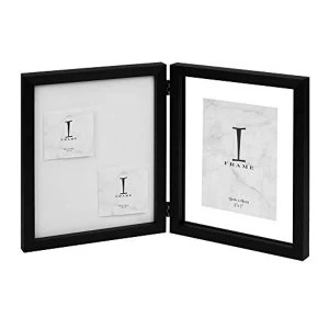 Image of 5" x 7" - iFrame Black Hinged Photo Frame with Pin Board