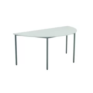 Image of Jemini White Semi Circular Table Dimensions W1600 x D800 x H730mm