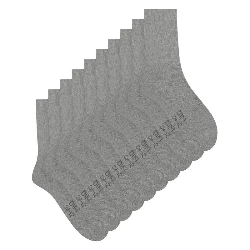 Image of Dim Pack of 5 Pairs of Ecodim Sports Socks Grey Marl Men 39/42 (5.5 to 8);43/46 (9 to 11)