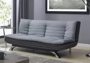 Image of Michigan Fabric Sofa Bed Duo Contrast Fabric With Chrome Legs