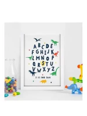 Image of Signature Gifts Personalised Dinosaur A4 Framed Print
