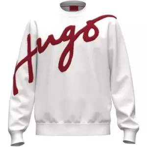 Image of Hugo Emblazoned HUGO Sweatshirt - White