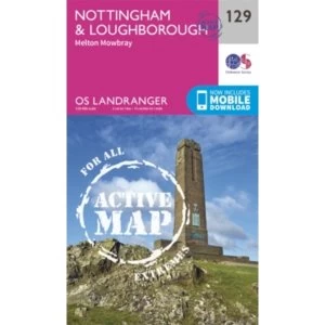 Image of Nottingham & Loughborough, Melton Mowbray by Ordnance Survey (Sheet map, folded, 2016)