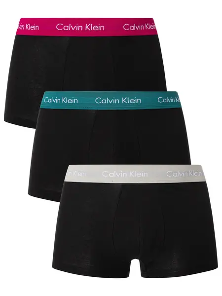 Image of Calvin Klein Low Rise Trunks Black (Grey Heather/Chesapeake/Jewel M