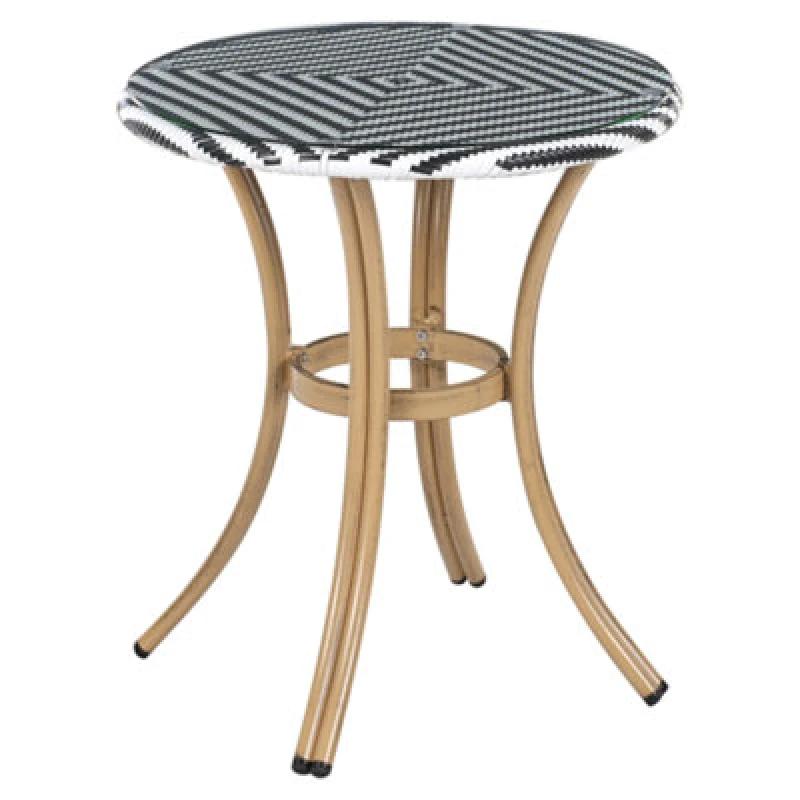 Image of Beliani Bistro Table Rifreddo 70 Cm 70 Cm Glass Black