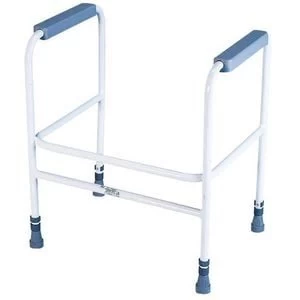 Image of Ashford Height Adjustable Toilet Frame in White and Grey