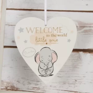 Image of Disney Magical Beginnings Heart Plaque- Welcome to the World
