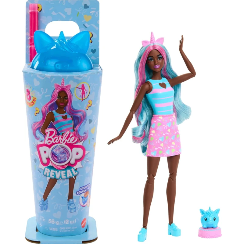 Image of Barbie Pop Reveal Shakes Series Scented Sweet Unicorn Doll