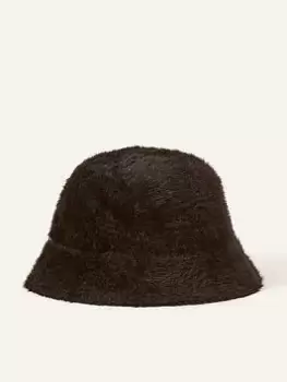 Image of Accessorize Fluffy Bucket, Black, Women