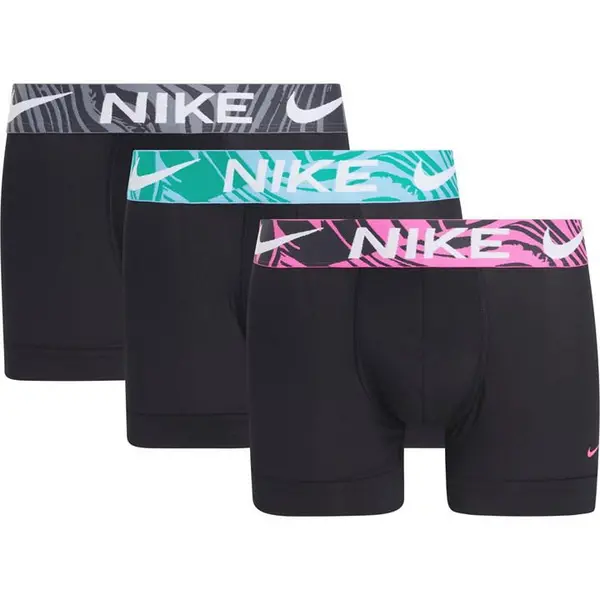 Image of Nike 3 Pack Stretch Long Boxer Shorts Mens - Black M