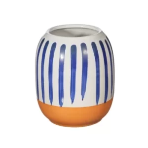 Image of Paros Blue Stripe Vase Small