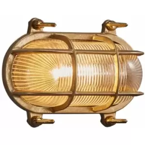 Image of Nordlux Helford Outdoor Bulkheads Wall Lamp Brass, E27, IP64