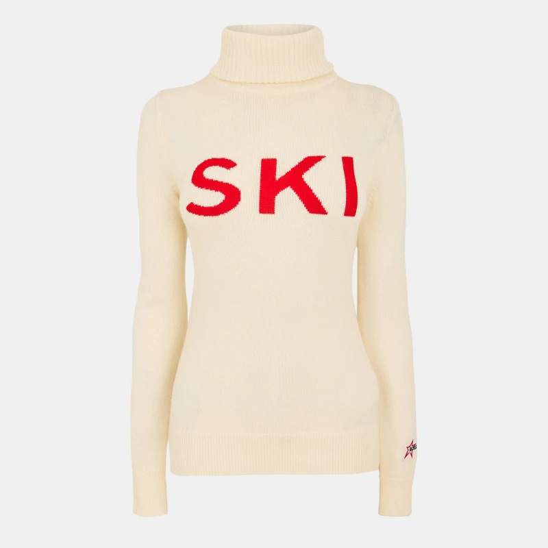 Image of Boss Womens Ski Knit Crew Neck Jumper White female 14 (XL)