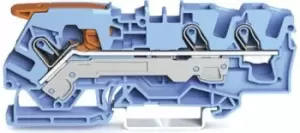 Image of Wago 2106-1304 Terminal Block, Dinrail, 3Ways, 8Awg