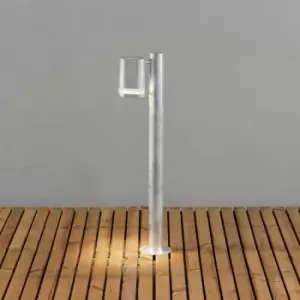 Image of Konstsmide Modena Outdoor Modern Short Bollard Light Galvanized Steel, Transparent, IP44