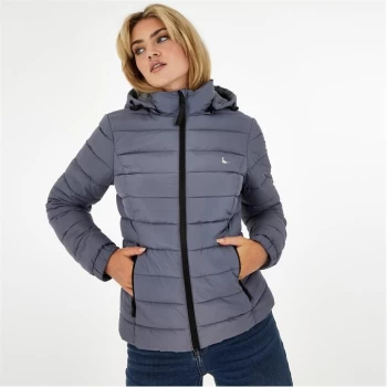 Image of Jack Wills Eco Luna Hooded Puffer Jacket - Soft Grey