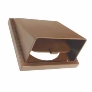 Image of Zexum 4 / 100mm Cowled Vent Extractor Ventilation Grille - Brown