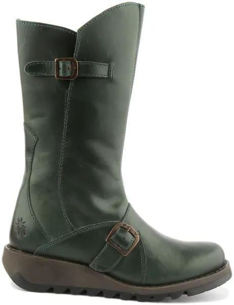 Image of Fly London Womens Mes 2 Wedge Zip Up Boots - UK 7 Black female SA0104BK7