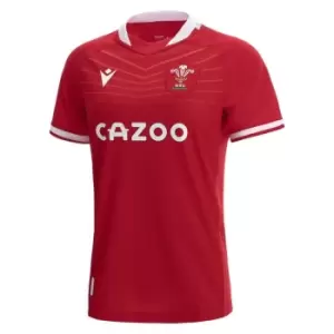 Image of Macron Wales Home Rugby Shirt 2021 2022 Junior - Red