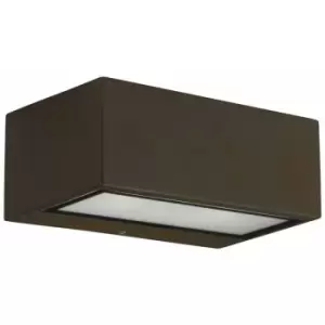 Image of E27 Nemesis wall light, aluminum and glass, brown