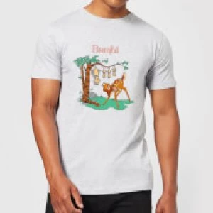 Image of Disney Bambi Tilted Up Mens T-Shirt - Grey - S