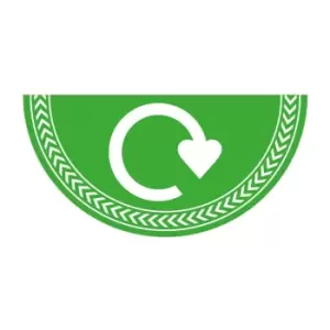 Image of 'Mixed Glass, Bottles and Jars' Symbol Floor Graphic (750mm x 375mm)