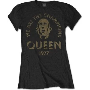 Image of Queen - We Are The Champions Womens Medium T-Shirt - Black