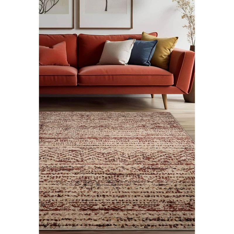 Image of Homemaker Freya Line Zag Rug Burgundy Burgundy unisex 160x230cm