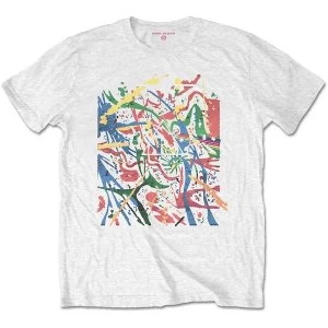 Image of Pink Floyd - Pollock Prism Unisex Medium T-Shirt - White