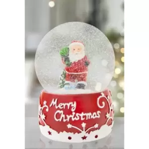 Image of Traditional Musical Santa Snowglobe Decoration