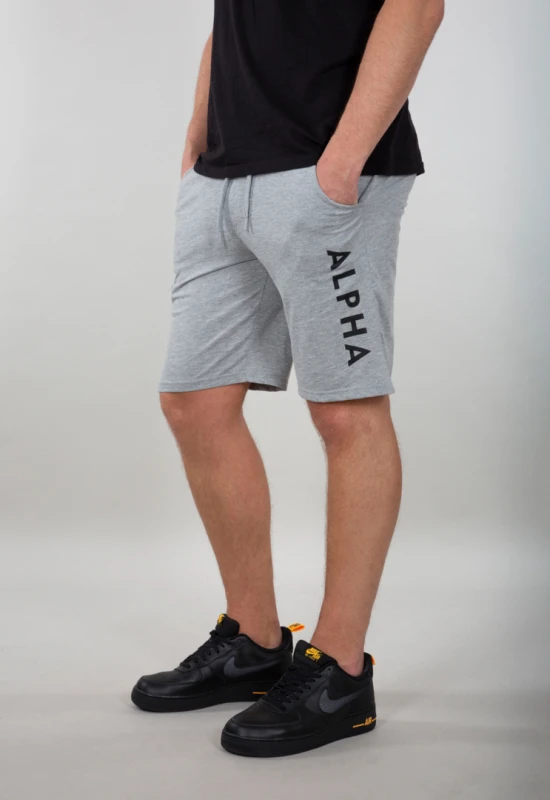 Image of Alpha Industries Jersey Shorts, grey, Size S for Men