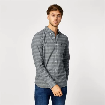 Image of Jack Wills Lewis Print Oxford Shirt - Grey