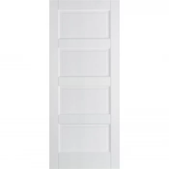 Image of Textured Contemporary Internal Primed White 4 Panel Door - 762 x 1981mm
