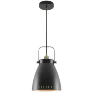 Image of Large Ceiling Dome Pendant, 1 x E27, Matt Black, Antique Brass, Khaki - Luminosa Lighting