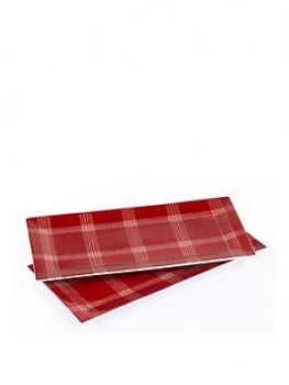 Image of Waterside Set Of 2 Piece Highland Tartan Serving Platters