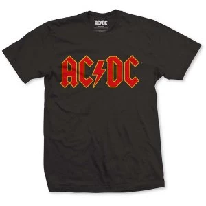 Image of AC/DC - Logo Unisex Medium T-Shirt - Black
