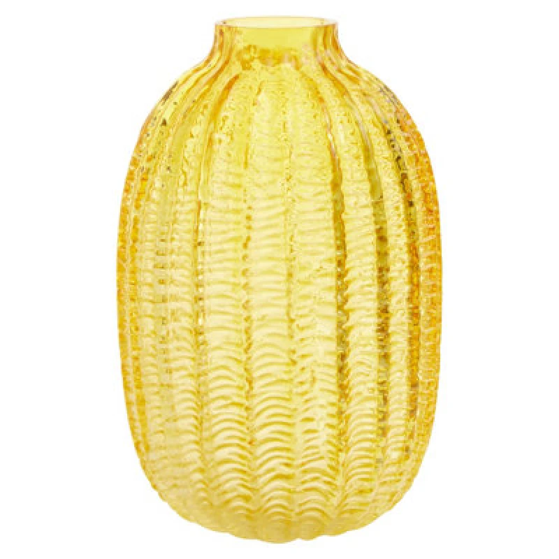 Image of Orsina Bionda Large Yellow Glass Vase