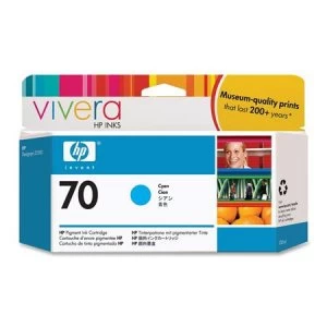Image of HP 70 Cyan Ink Cartridge