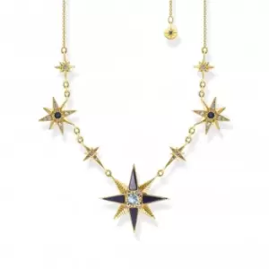 Image of Sterling Silver Gold Plated Magic Stars Necklace KE2118-963-7-L45V