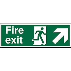 Image of Stewart Superior PSP316SRP Screw Plastic Sign 150x450 Fire Exit