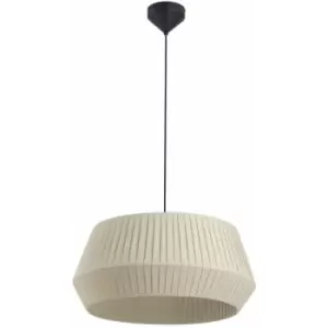 Image of Nordlux Dicte 53cm Cylindrical Pendant Ceiling Light Beige, E27