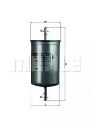 Image of Fuel Filter KL71 78433906 by MAHLE Original