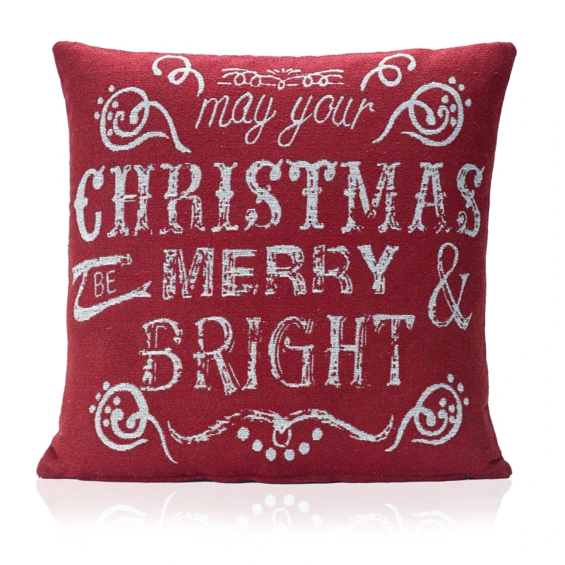 Image of Alan Symonds Bright Tapestry Christmas Cushion Red unisex 45x45cm