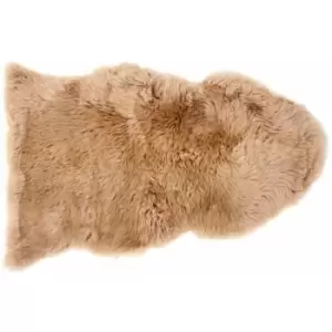 Image of Sheepskin Stone Rug Bedroom Kids Childrens Rug Natural For Living Room And Hallways 100% Wool Fluffy Rugs 90 x 60 x 5 - Premier Housewares